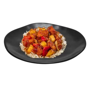 Курица с рисом в томатном кисло-сладком соусе (При Ван)